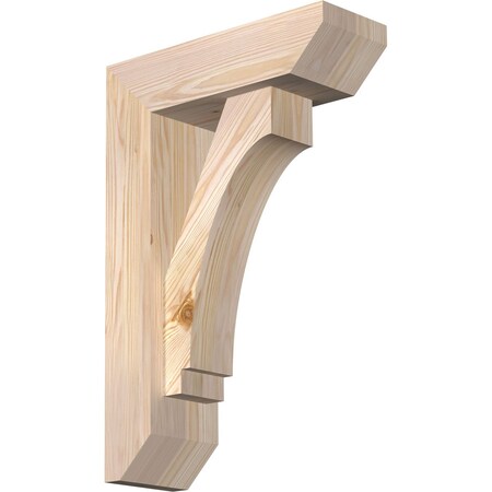 Ekena Millwork Imperial Slat Smooth Bracket w/ Offset Brace, Douglas Fir, 5 1/2"W x 16"D x 24"H BKT0604X16X24IMP06SDF